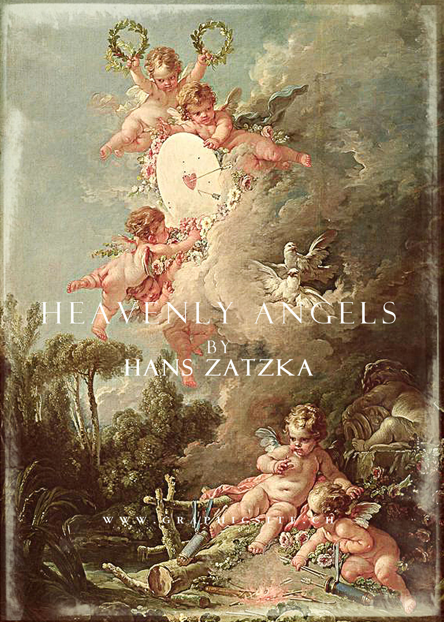 Hans Zatzka, Art Painter, Artist, Oil Paintings, Angels, Celestial,  